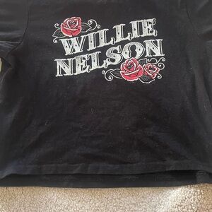 NWOT: Black Willie Nelson Crop Top - S